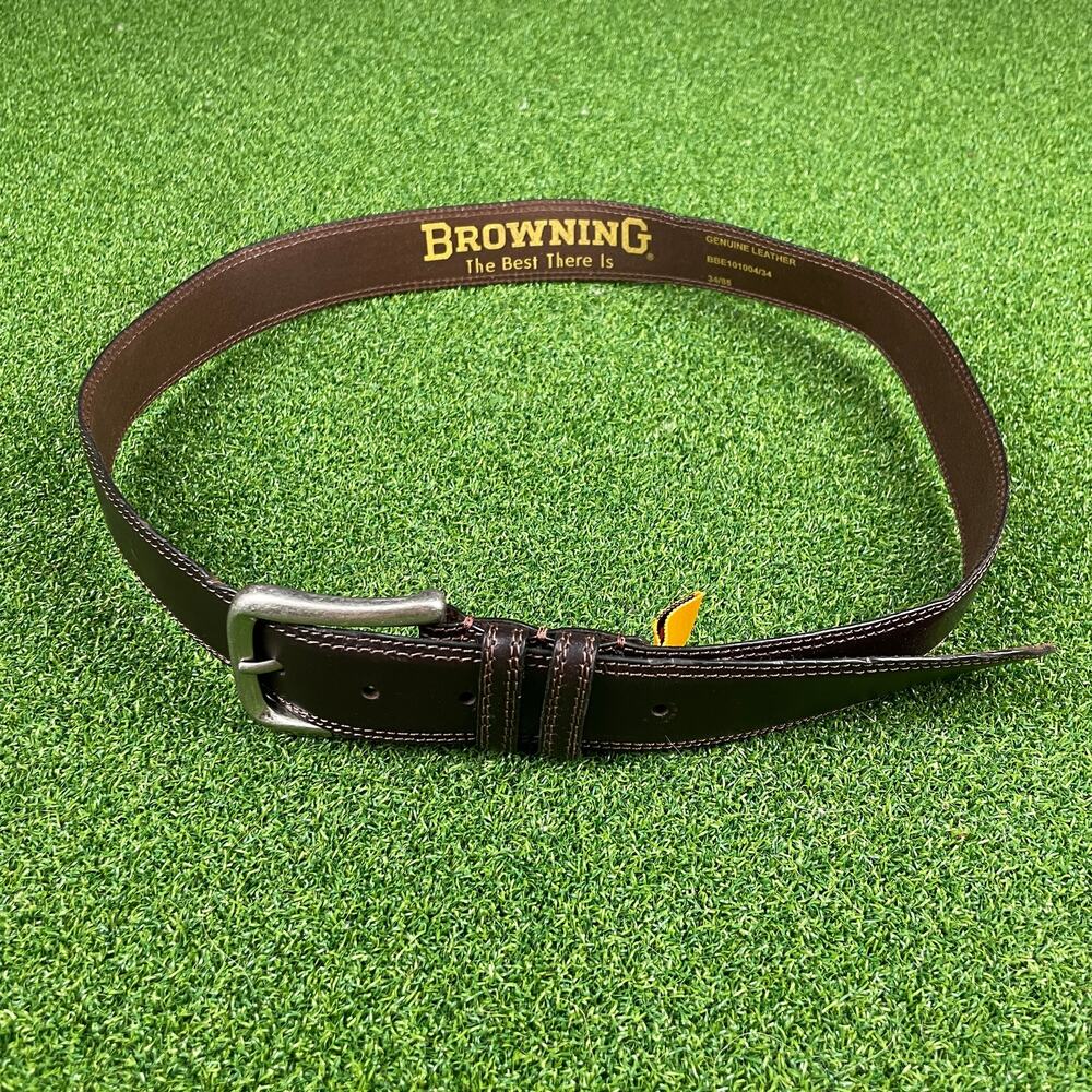 Vintage Browning Mens Brown Genuine Leather Belt The Best There Is
